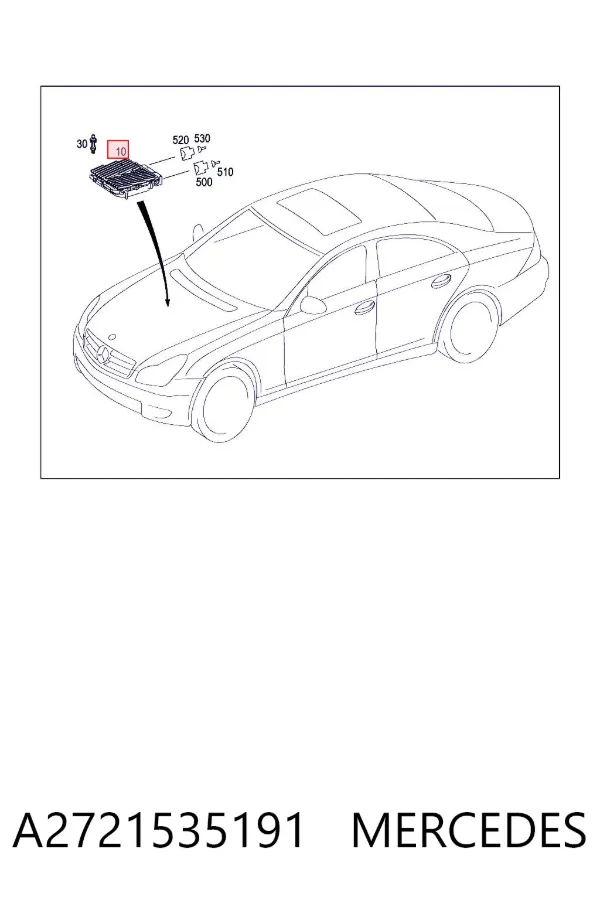 Módulo de direção (Centralina eletrônica) de motor A2721535191 Mercedes
