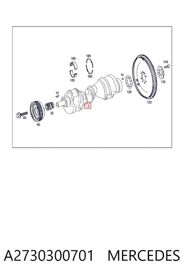 Cambota de motor A2730300701 Mercedes