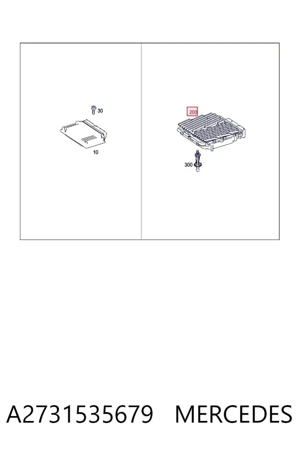 Módulo de direção (Centralina eletrônica) de motor A2731535679 Mercedes