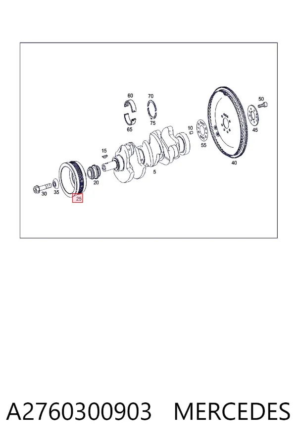 Polia de cambota A2760300903 Mercedes