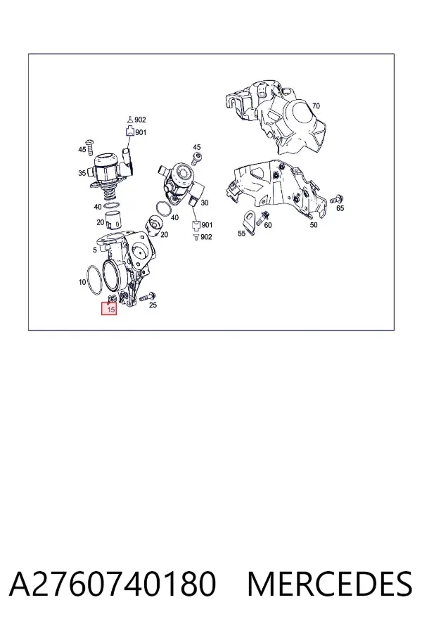 Kit de reparação da Bomba de Combustível de Pressão Alta A2760740180 Mercedes