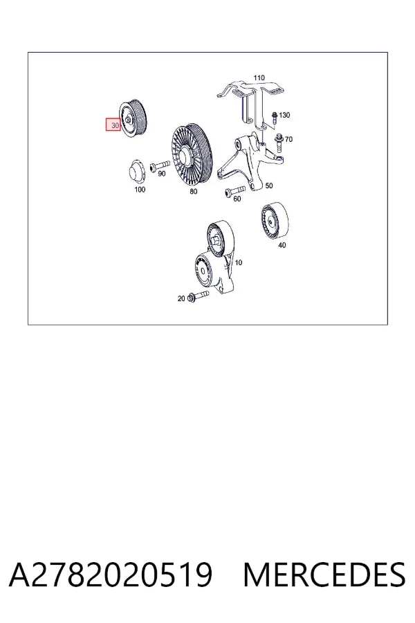 Rolo parasita da correia de transmissão A2782020519 Mercedes