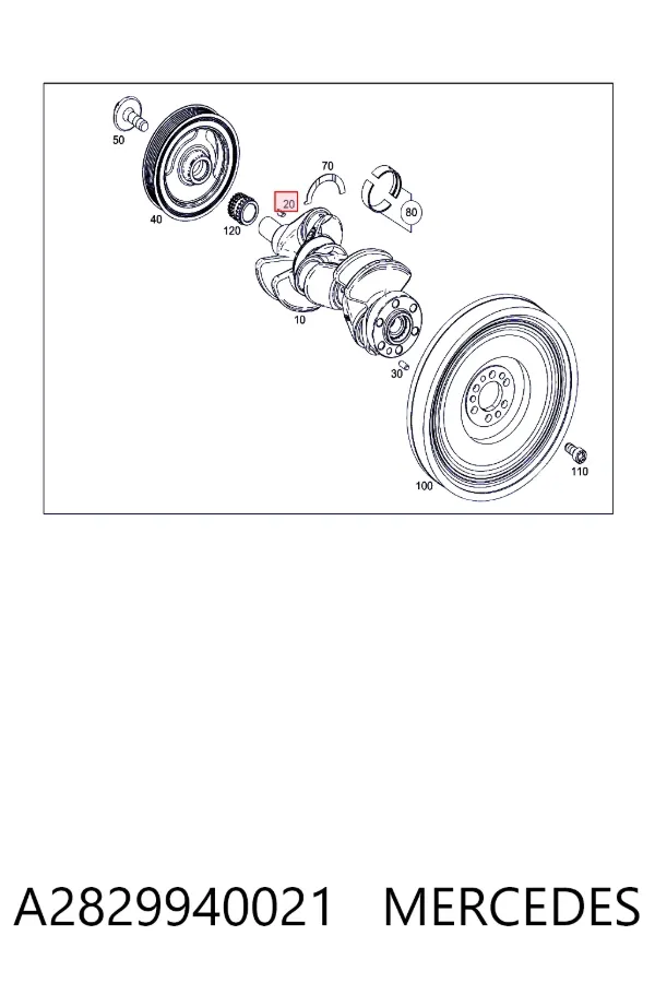 Chaveta de cambota A2829940021 Mercedes