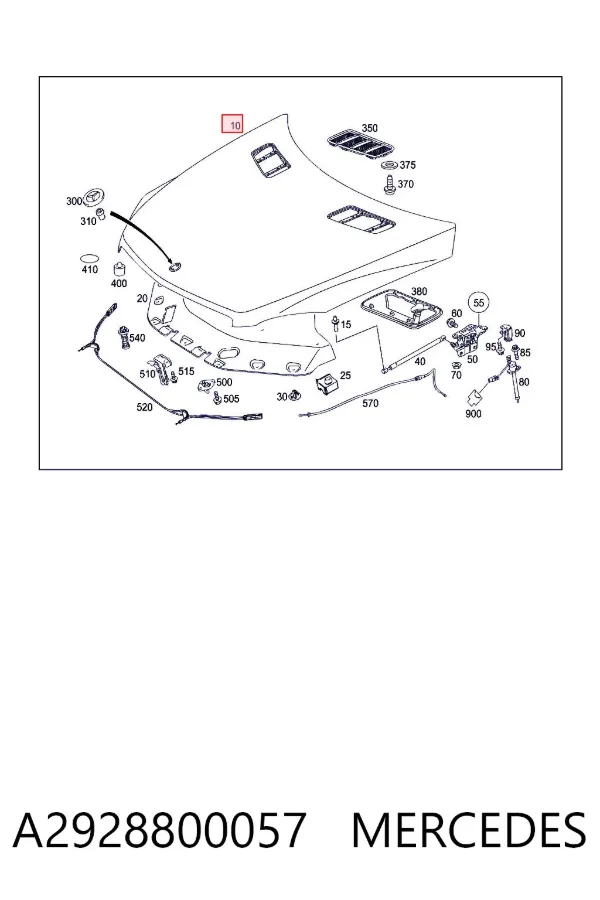 Capota A2928800057 Mercedes