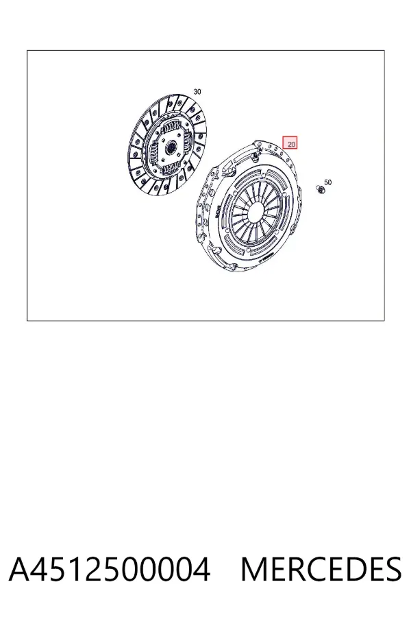 Cesta de embraiagem A4512500004 Mercedes