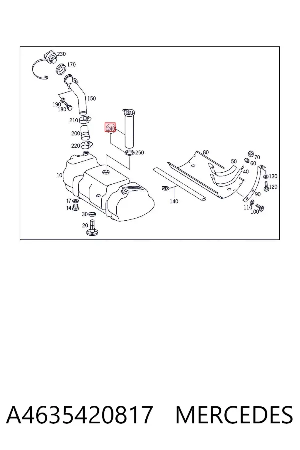 Sensor do nível de combustível no tanque Mercedes G I
