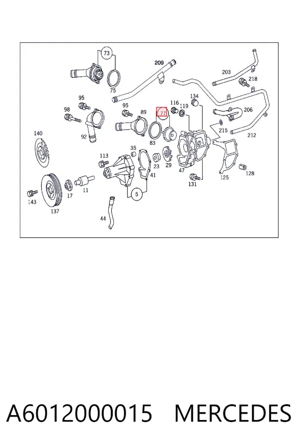 Termostato A6012000015 Mercedes