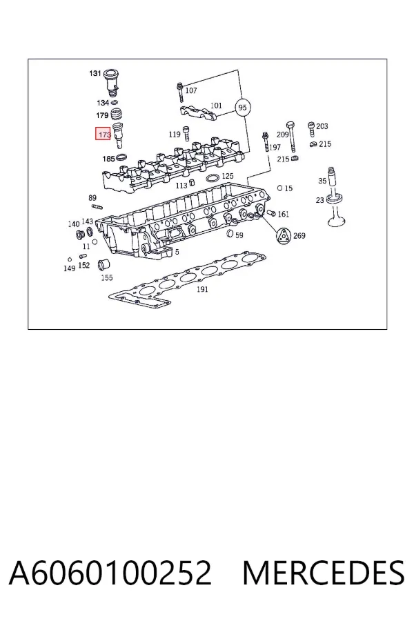 Motor diesel com turbocompressor A6060100252 Mercedes