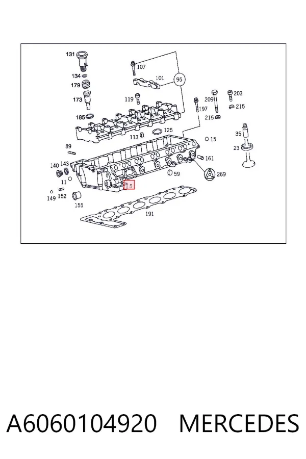Cabeça de motor (CBC) A6060104920 Mercedes