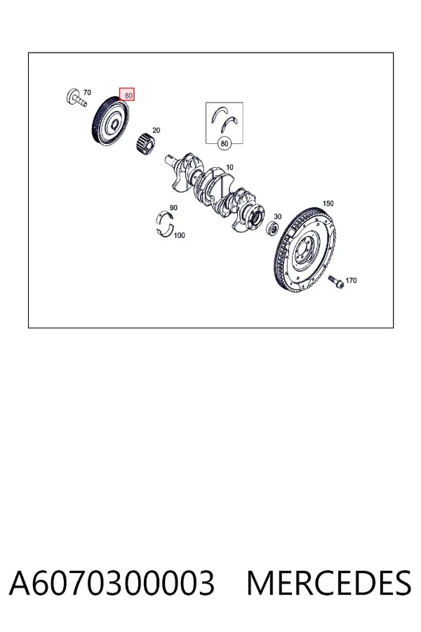 Polia de cambota A6070300003 Mercedes