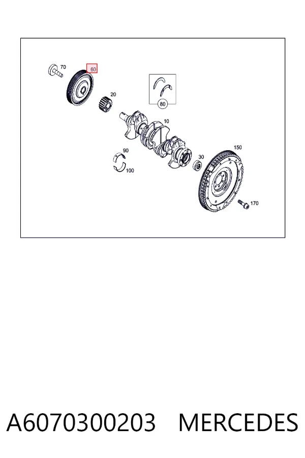 Polia de cambota A6070300203 Mercedes