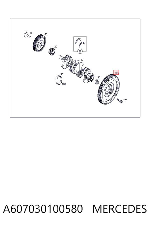 Volante de motor A607030100580 Mercedes