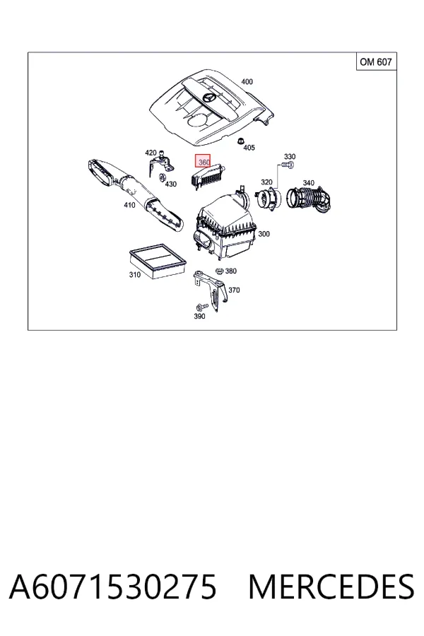 Tampa de motor decorativa A6071530275 Mercedes
