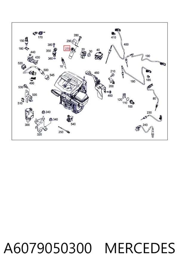 Sensor de posição (de revoluções) de cambota A6079050300 Mercedes