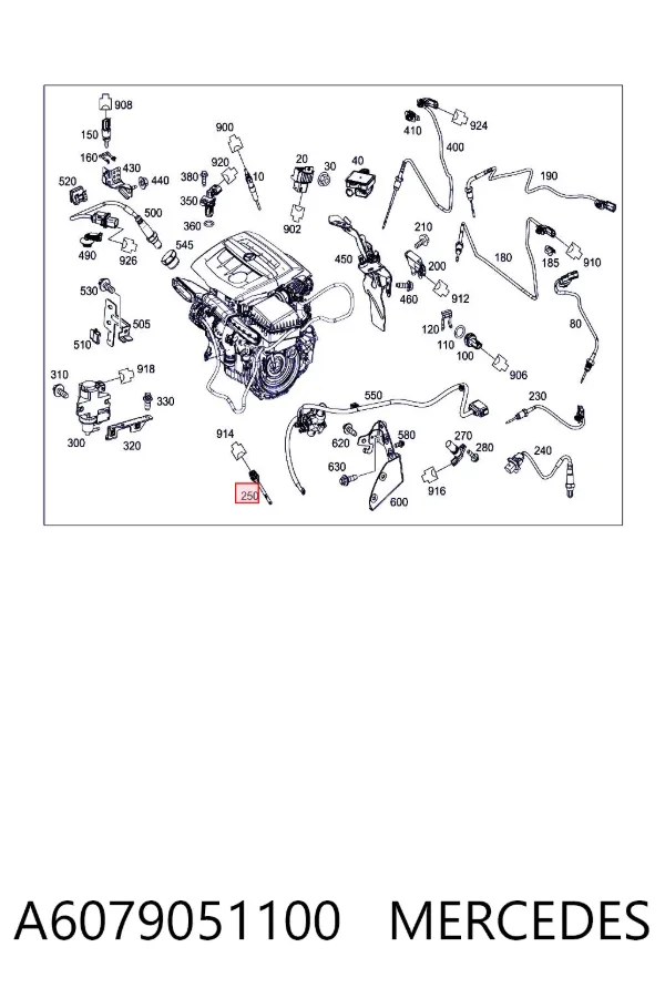 Sensor do nível de óleo de motor A6079051100 Mercedes