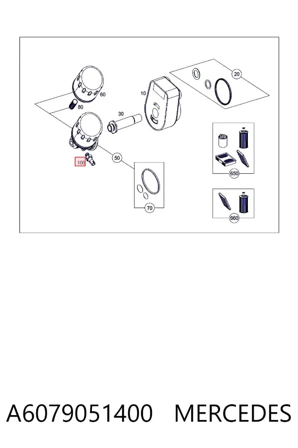 Sensor de pressão de óleo A6079051400 Mercedes