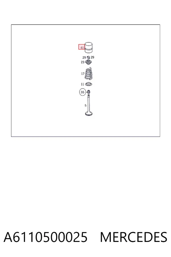 Compensador hidrâulico (empurrador hidrâulico), empurrador de válvulas A6110500025 Mercedes