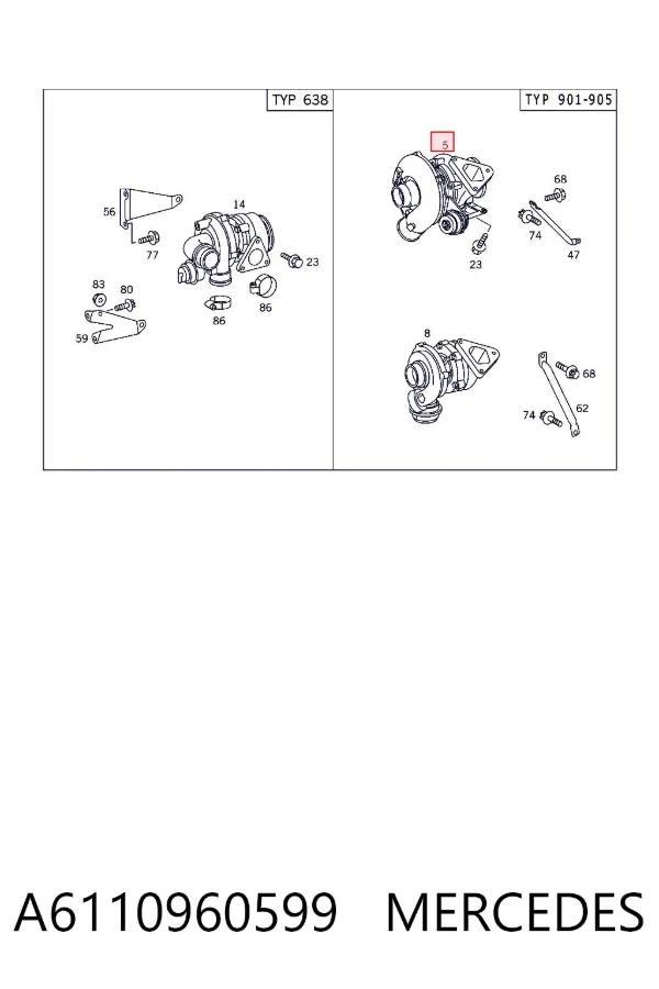 Turbina A6110960599 Mercedes