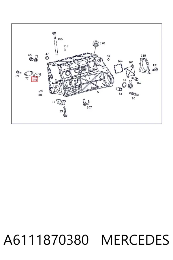 Vedante de mangueira de derivação de óleo de turbina A6111870380 Mercedes