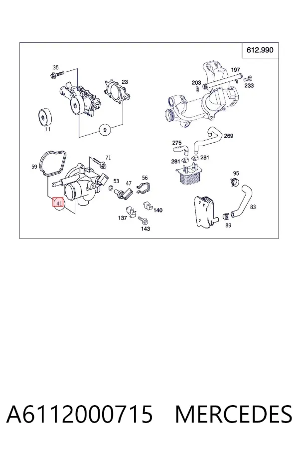 Termostato A6112000715 Mercedes