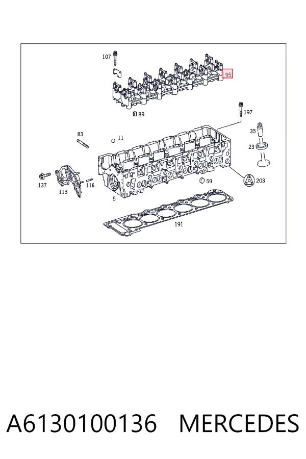 Cama da árvore distribuidora A6130100136 Mercedes
