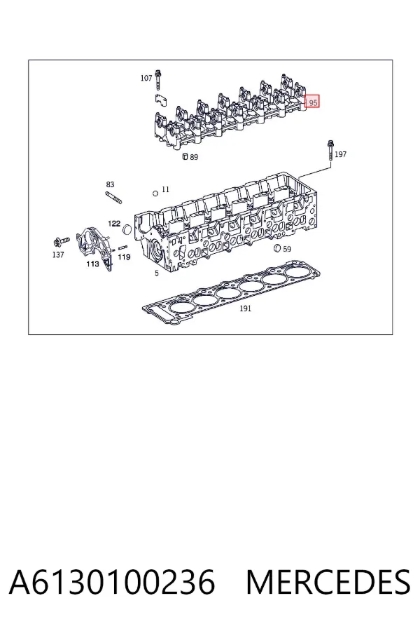 Cama da árvore distribuidora A6130100236 Mercedes