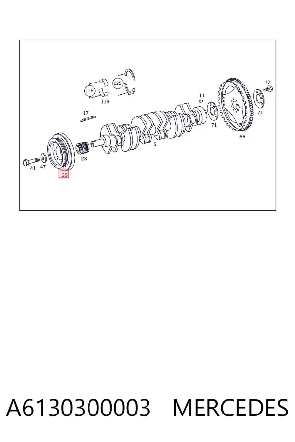 Polia de cambota A6130300003 Mercedes