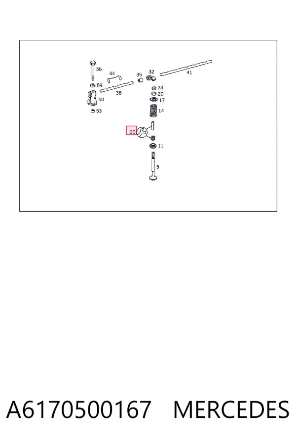 Vedação de válvula (coletor de óleo), admissão/escape, kit para um motor A6170500167 Mercedes