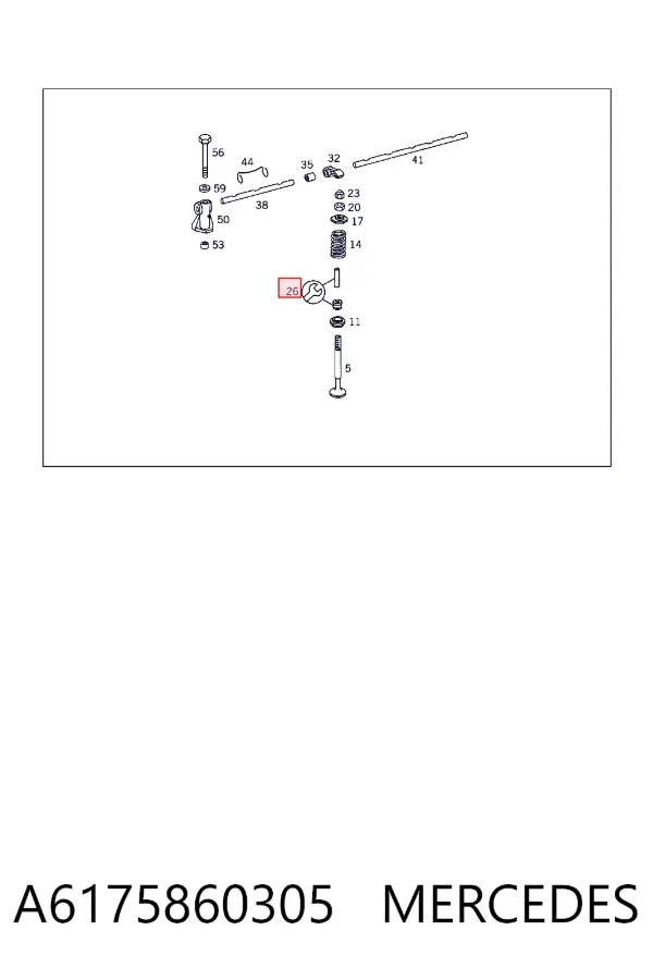 Vedação de válvula (coletor de óleo), admissão/escape, kit para um motor A6175860305 Mercedes