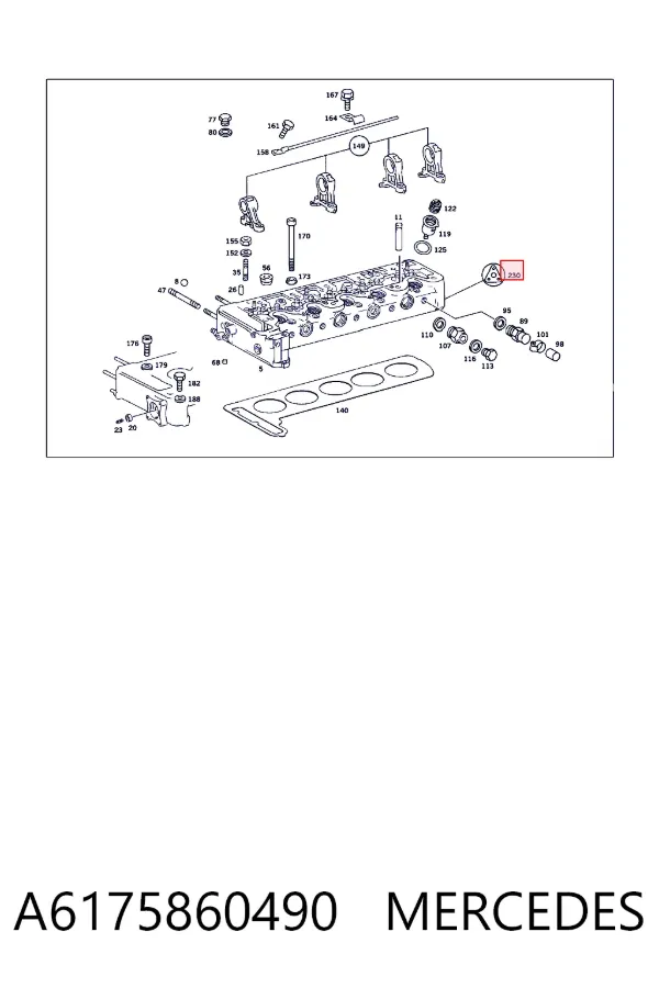 Kit de vedantes de motor completo A6175860490 Mercedes