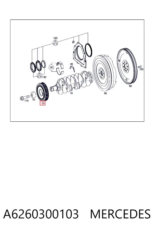 Polia de cambota A6260300103 Mercedes