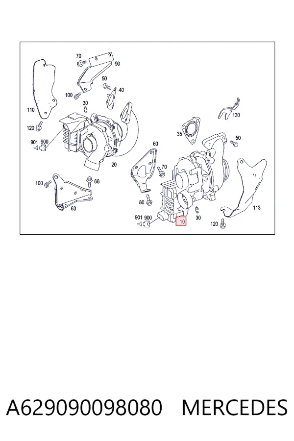 Turbina A629090098080 Mercedes