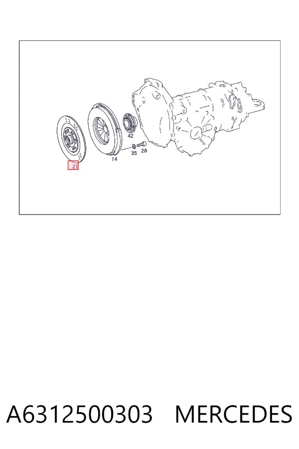 Disco de embraiagem A6312500303 Mercedes