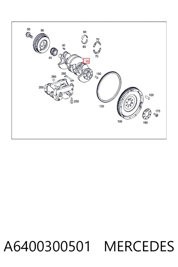 Cambota de motor A6400300501 Mercedes