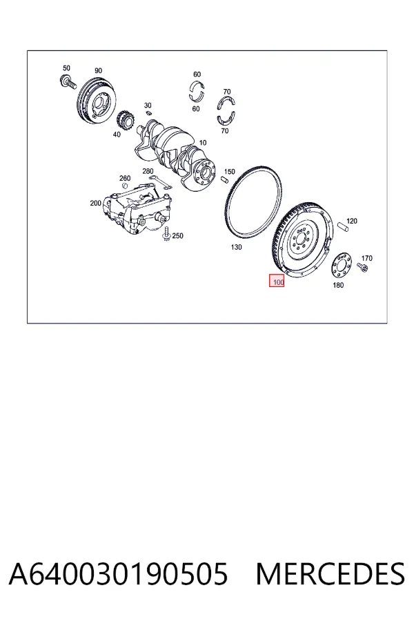Volante de motor A640030190505 Mercedes