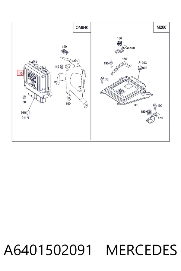 Módulo de direção (Centralina eletrônica) de motor Mercedes B W245