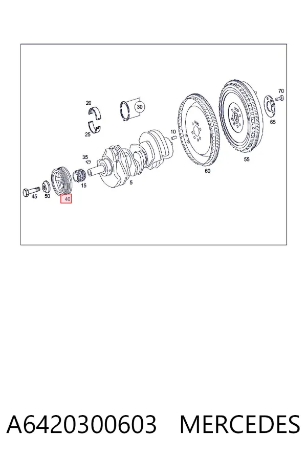 Polia de cambota A6420300603 Mercedes