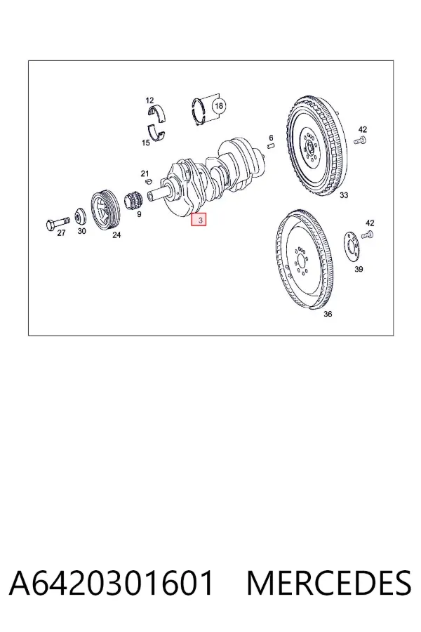 Cambota de motor A6420301601 Mercedes