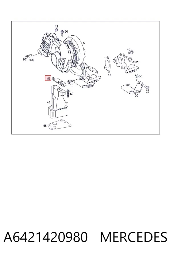 Vedante do compressor A6421420980 Mercedes