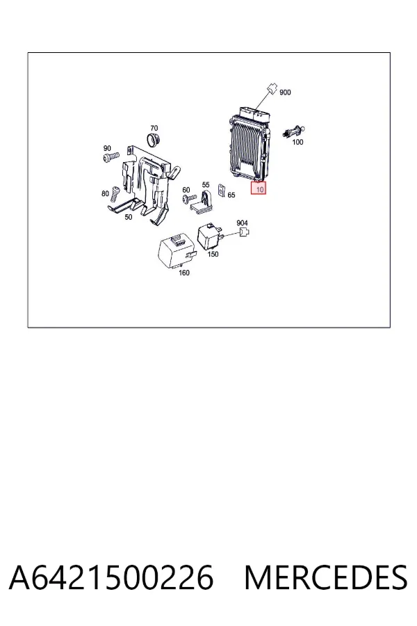 Módulo de direção (Centralina eletrônica) de motor A6421500226 Mercedes