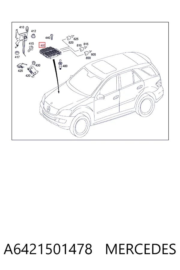 Módulo de direção (Centralina eletrônica) de motor Mercedes ML/GLE W164