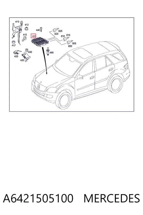 Módulo de direção (Centralina eletrônica) de motor A6421505100 Mercedes