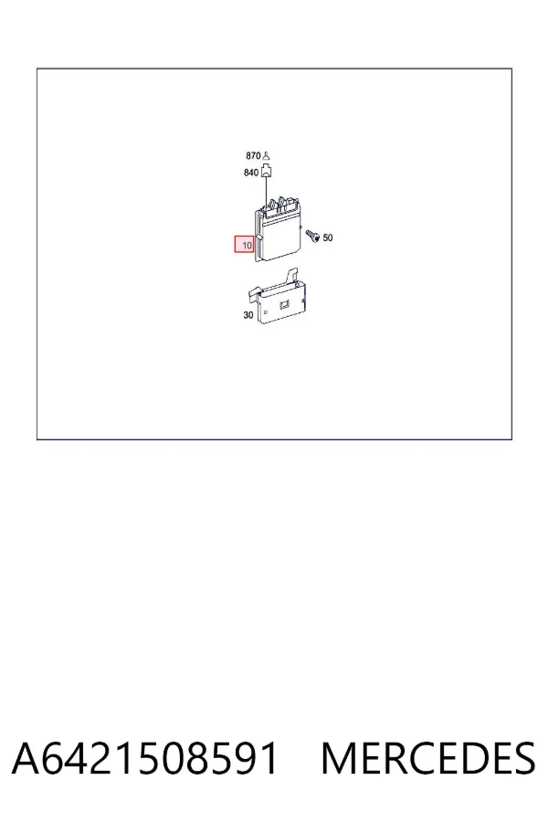 Módulo de direção (Centralina eletrônica) de motor A6421508591 Mercedes