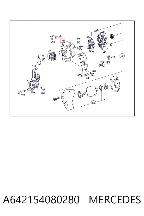 Gerador A642154080280 Mercedes