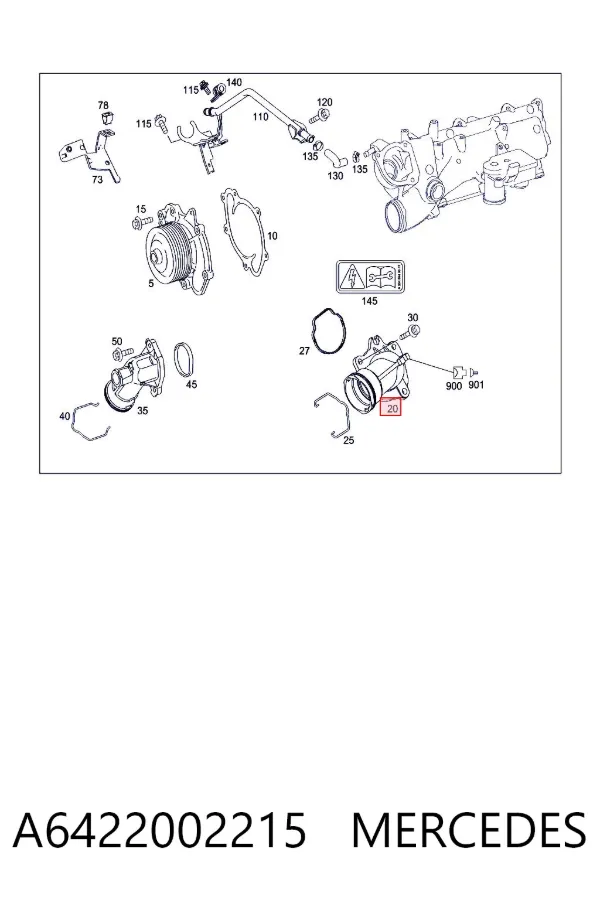 Termostato A6422002215 Mercedes