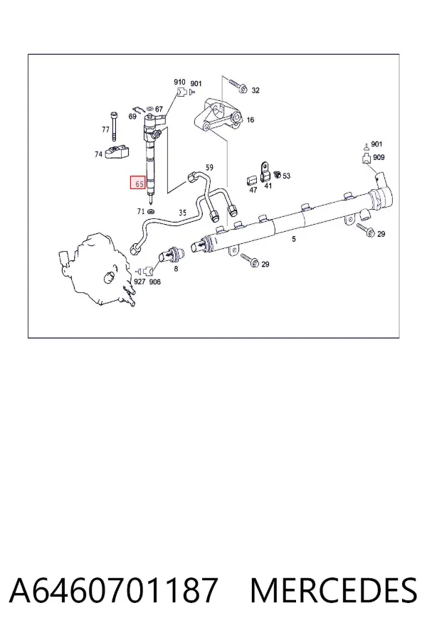Injetor de injeção de combustível A6460701187 Mercedes