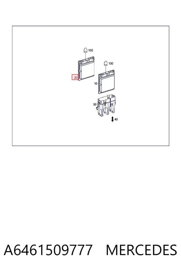 Módulo de direção (Centralina eletrônica) de motor A6461509777 Mercedes