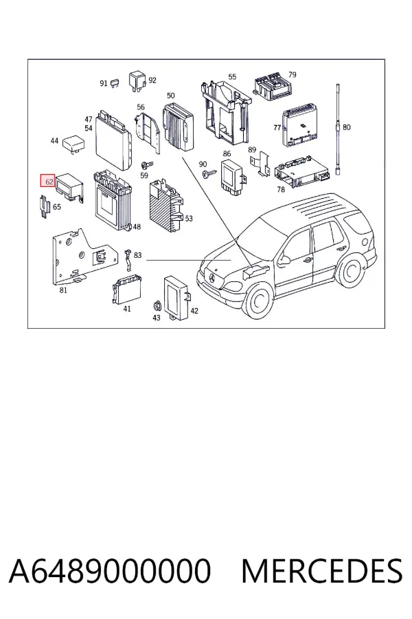 Relê das velas de incandescência A6489000000 Mercedes