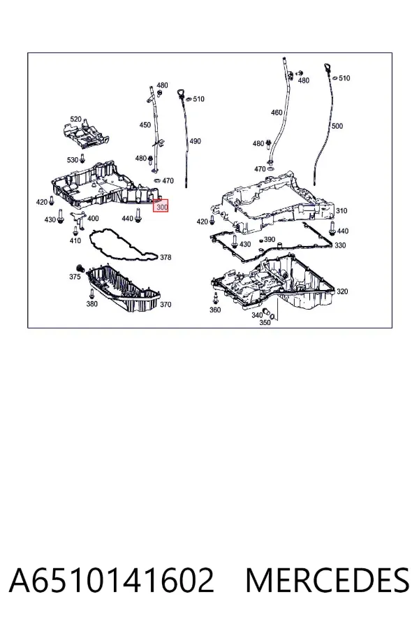 Panela de óleo de cárter do motor A6510141602 Mercedes