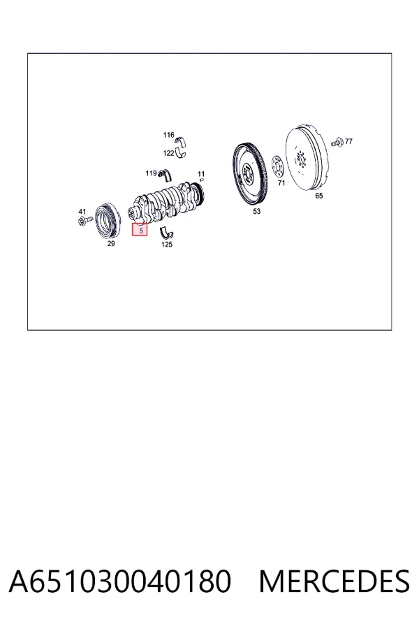 Cambota de motor A651030040180 Mercedes
